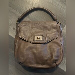 Marc by Marc Jacobs Classic Mocha Brown Pebbled Leather Hobo Top Handle Bag